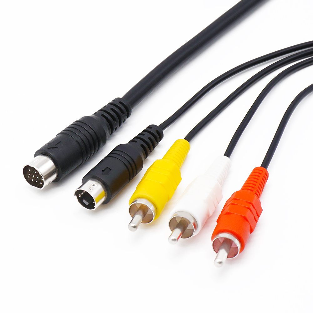 Sega Dreamcast S-Video AV Cable For Sega Saturn - Retro-Bit RCA NEW Composite Cable