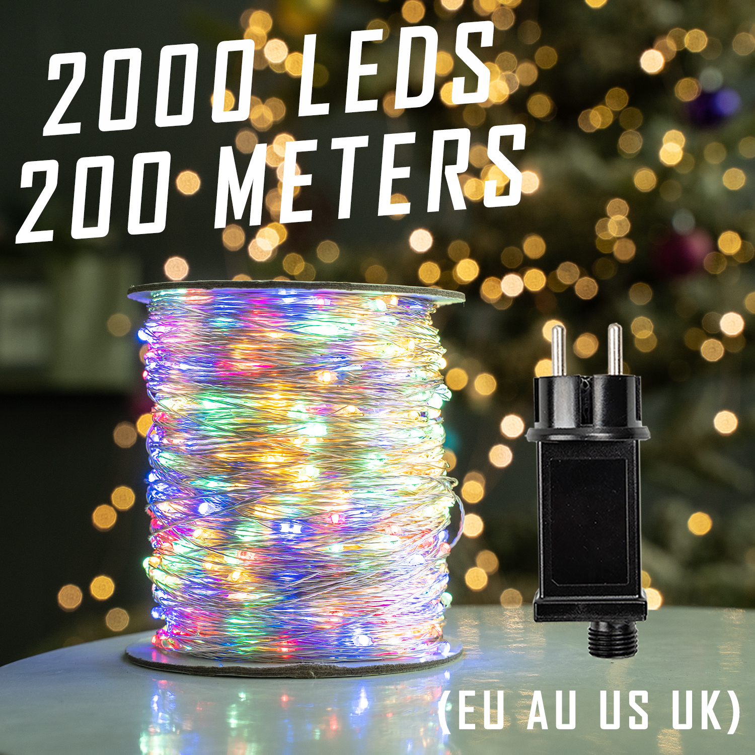 10m-200m led luzes da corda guirlanda rua fadas lâmpadas de natal ao ar livre à prova dwaterproof água para jardim pátio casa árvore decoração do casamento