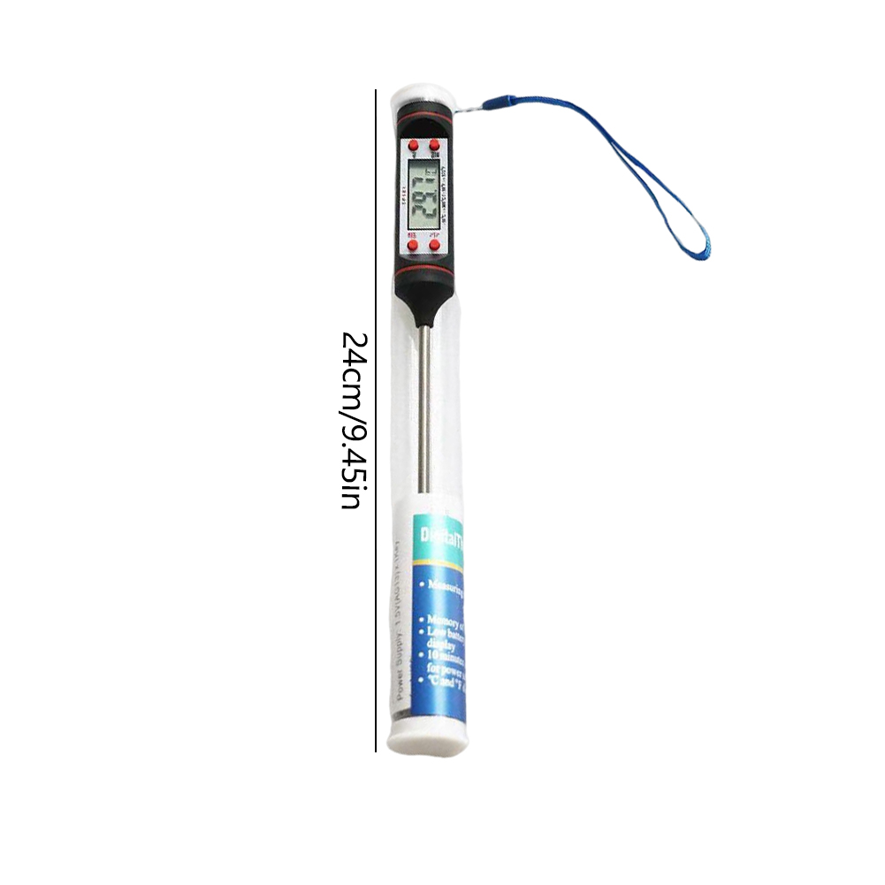 Termómetro Digital de cocina para carne, agua, leche, sonda para cocinar, barbacoa, horno electrónico, bolígrafo de medición,: Verde
