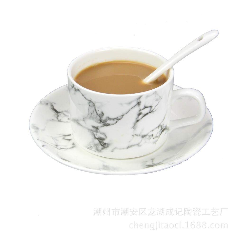 Kwartel 10 Inches Diner Plaat, Keramische Schalen en Borden Sets, Marmer Mok/Plaat, keramische Marmer Servies, Lepel, Kom, Koffie Set