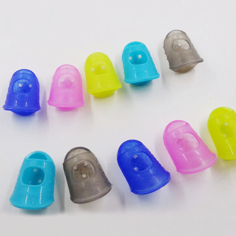 Protecteur de doigts en Silicone pour guitare, 5 pièces/ensemble, protège-doigts en Gel, cordes de guitare, housse de protection des ongles