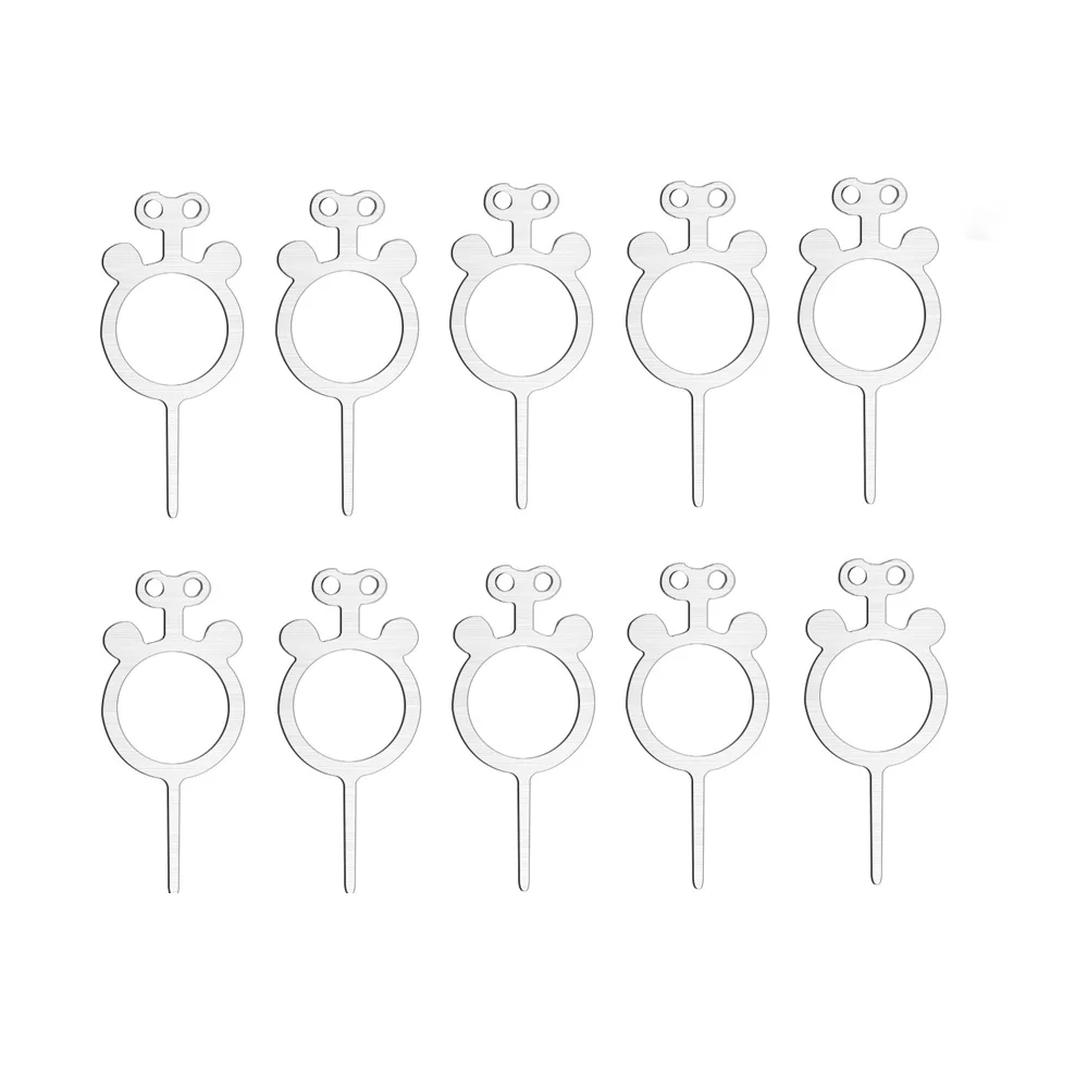 10-Stil-SIM-Karten-Entferner, praktischer Auswurfstift für SD-Karten, ultraleichter Karten-Stift, SIM-Karten-Tablett, Auswerfernadel für Smartphone: Weiß