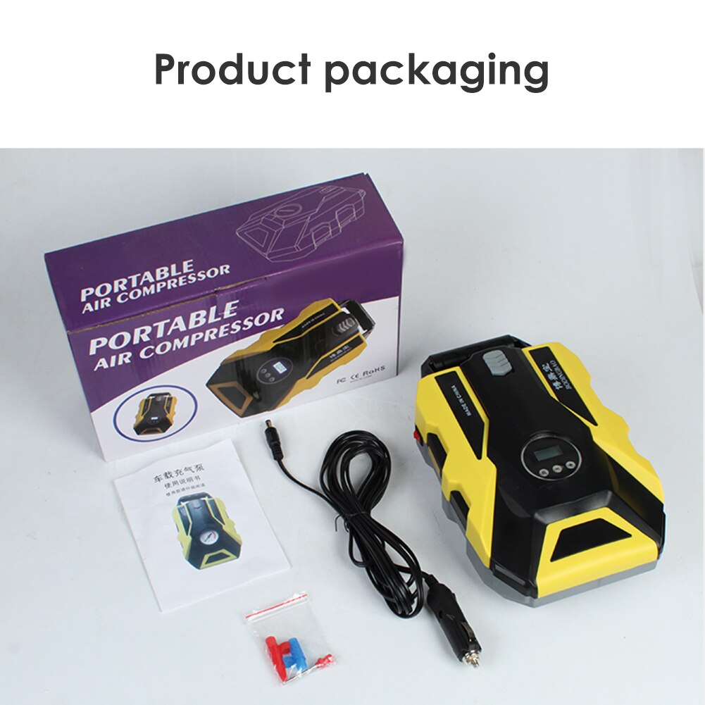 Klassieke Auto Air Compressor Digitale Band Band Inflator Pomp 12V Met Waarschuwingslampje Multi-Functionele Auto Voertuig Accessaries