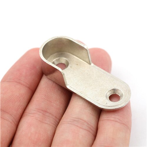 1 pair Wardrobe tube support Clothes Holder bracket Hanging Rod fitting for tube of Dia.16mm + 4 Screws