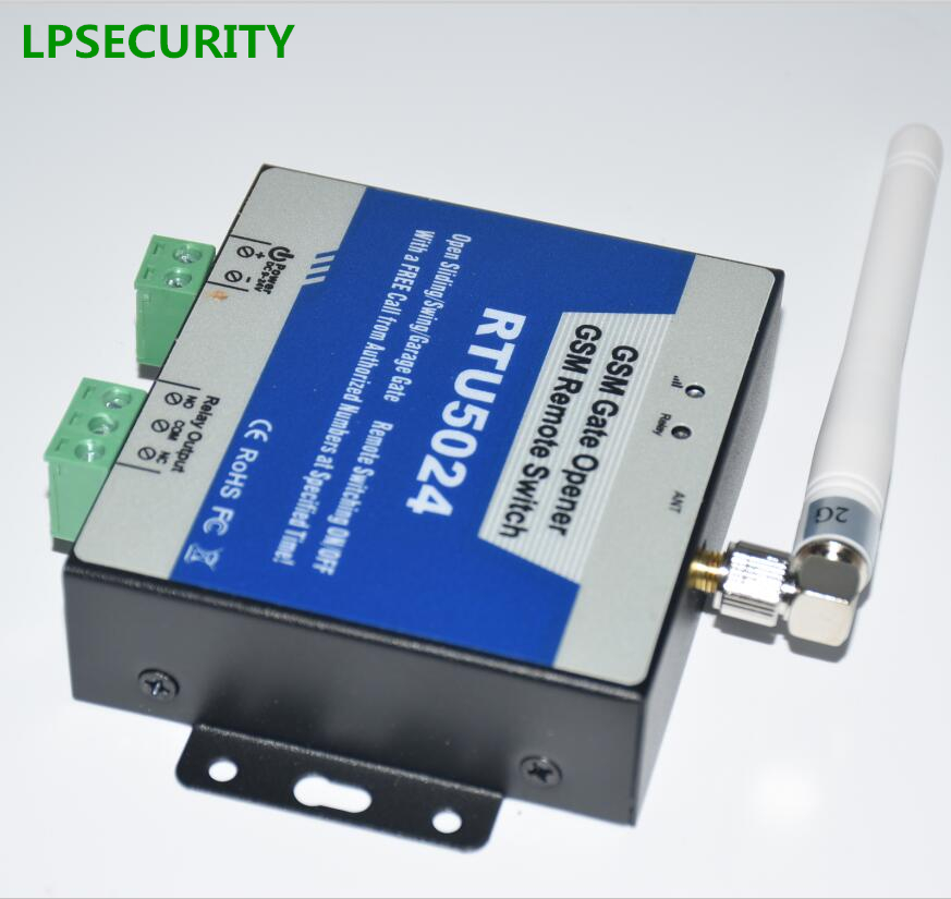 Lpsecurity gsm gate opener relæ switch fjernbetjening on / off switch adgangskontrol gratis opkald sms 850/900/1800 mhz rtu 5024 y 3m antenne