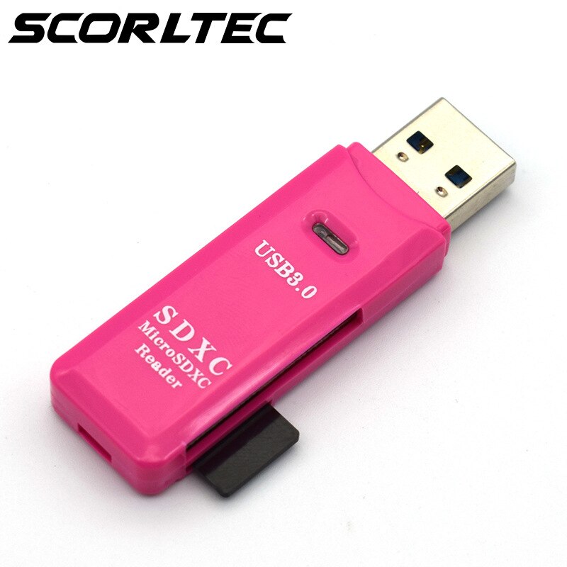 Usb3. 0 Card Reader SD + TF-in-Universal Card Reader Support 128G: Pink