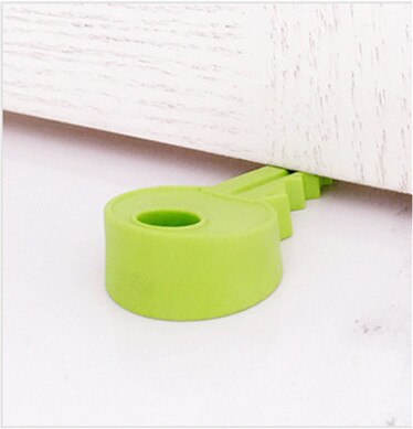 1 pc Nette Schlüssel Stil Silikon Gummi Tür Stopper Anti-Kollision Absturz Sicherheit Türstopper Heimat Dekor Kind Baby Finger schutz Keil: Grün