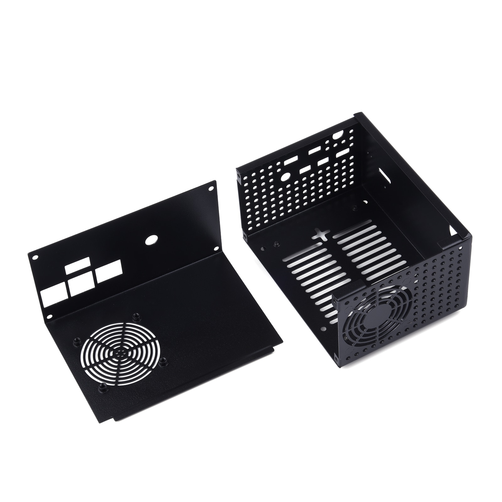 Raspberry Pi 4B X825 2.5 inch SSD/HDD Expansion Board Matching Metal Case With Switch+Cool Fan For Raspberry Pi 4 Model B