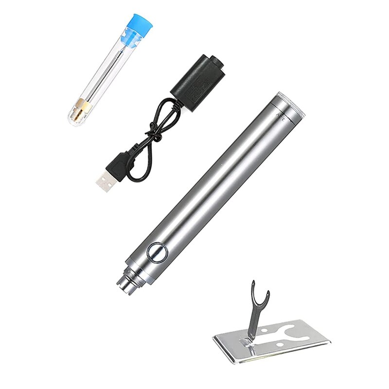 Wireless Charging Welding Tool, USB Safe Welding Repair Tool,Adjustable Temperature, Wireless Charging,For Both Home: Silver