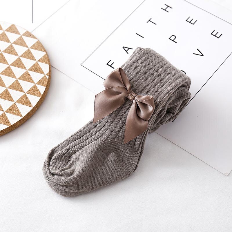 Baby pige strømpebukser bomuld sommerfugle bånd butterfly pige strømpebukser børns strippet prinsesse pige strømpebukser til baby piger: Brun / 3 to 4 år