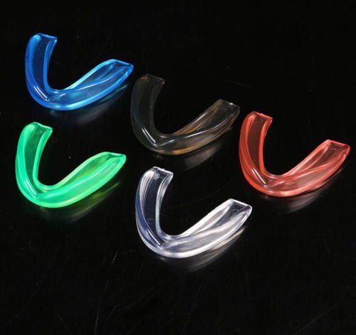 CLEAR Gum Shield Teeth Protector Mouth Guard Piece Rugby Football Boxing MMA