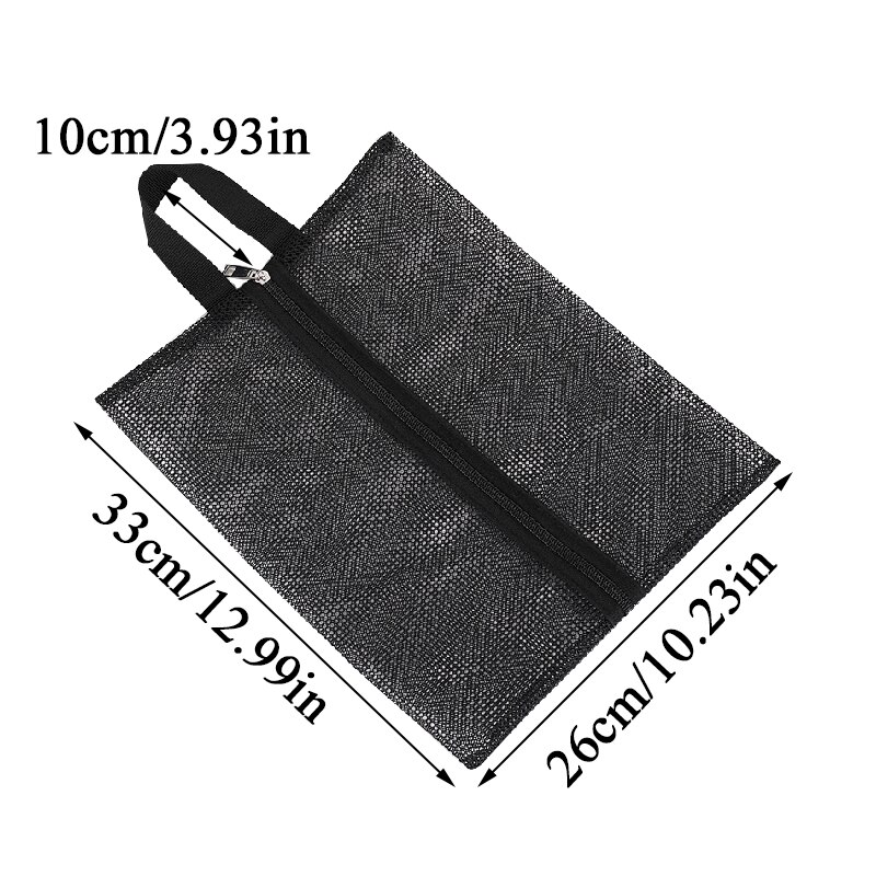 Skotasker rejsekuffert afsluttende tasker sko sammenfoldelig opbevaringstaske undertøj sokker tasker udskiftelige sko mesh fiskenet lynlås