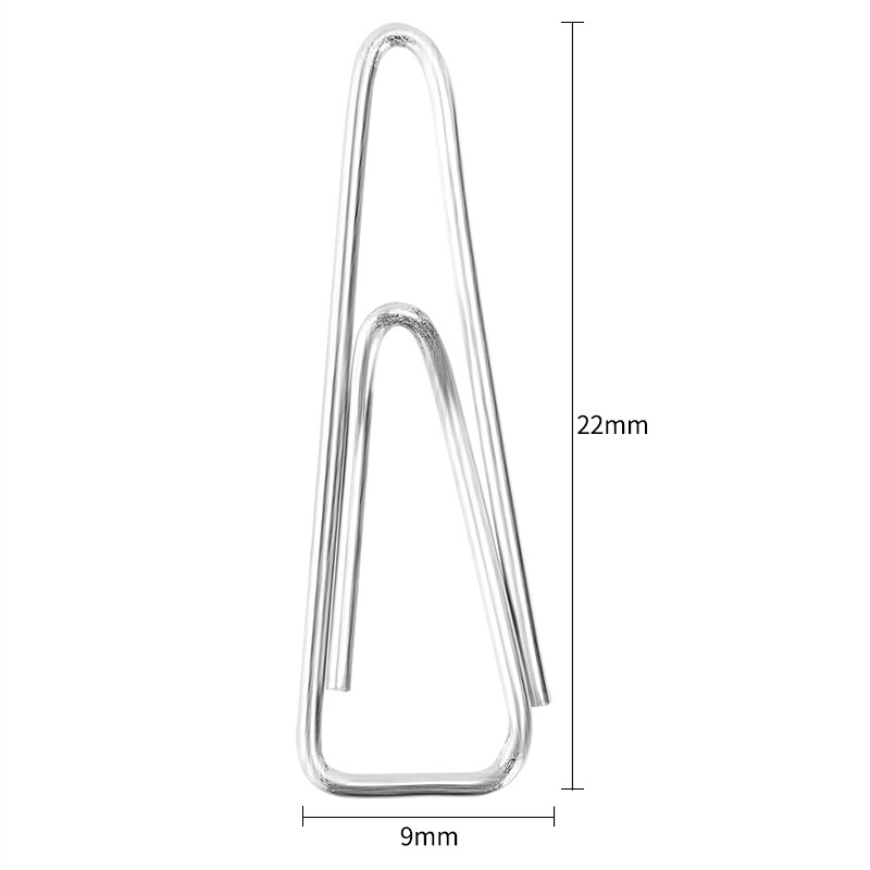 Deli grand 100 pièces/ensemble triangle trombone métal standard bonne petit moyen grande taille métal trombones