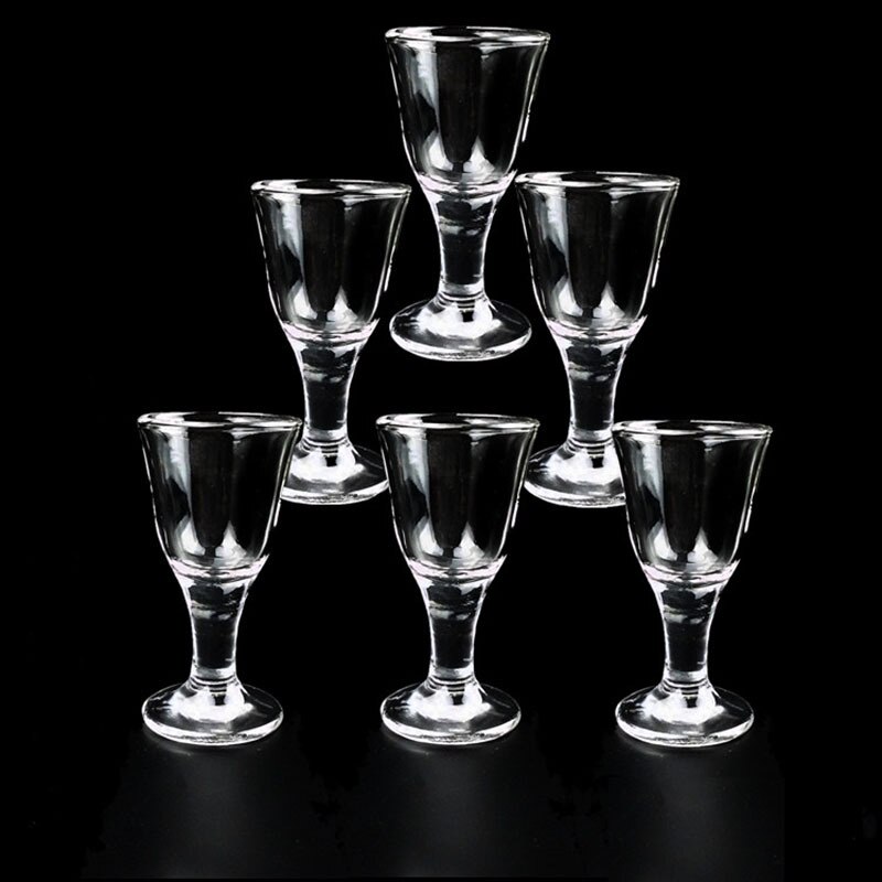 Maskinfremstillet glassæt  of 6 stk spiritusglas korte glas vodka glasvarer 10ml