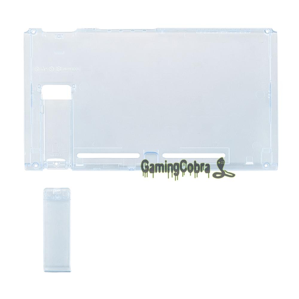 Coque de boîtier de remplacement de bricolage de plaque arrière de Console transparente faite sur commande pour la Console de commutateur de Nintendo avec la béquille: Glacier Blue