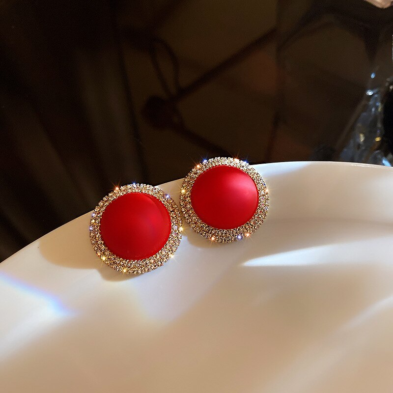 Elegante Süße Herz verrotten Farbe Süßen Tropfen Ohrringe für Frauen Winter Warme verrotten Bowknot Ohrringe Weihnachten Schmuck Trend: Stil 4