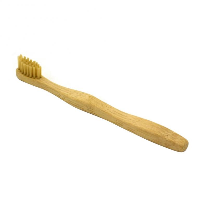 1 pces criança escova de dentes de bambu natural eco amigável macio cerdas escova de dentes da criança madeira: 02