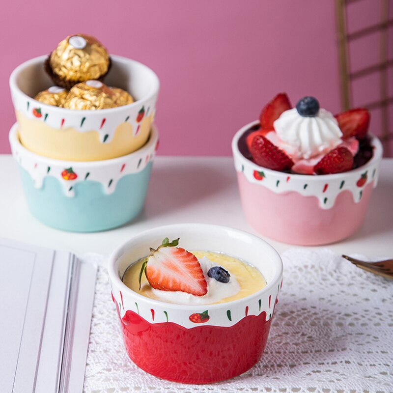 2 stk nordisk kjøkken liten kake pudding form baking mini bakebolle ovn spesielle keramiske høy temperatur resistente apparater