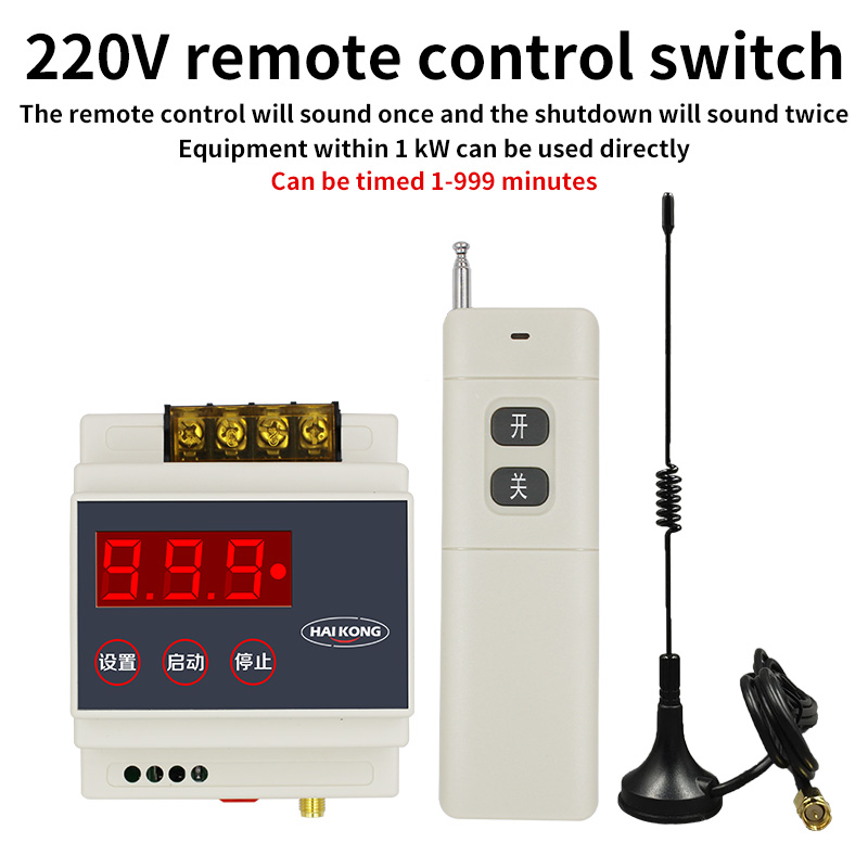 Water pump remote control switch remote control lighting wireless remote control timer 220v high power can pass through the wall: Default Title