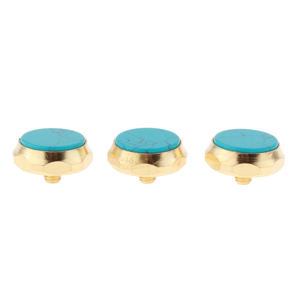 3 Pcs Alloy Trumpet Finger Buttons for DIY Brass Instruments