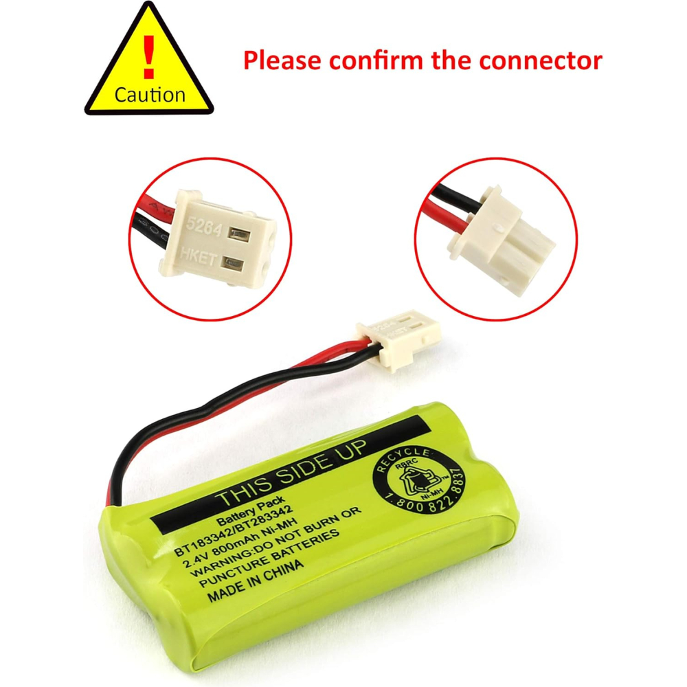 BT183342 BT283342 BT166342 BT266342 BT162342 BT262342 Battery Compatible with VTech CS6114 CS6419 CS6719 AT&T EL52300 CL80112 VT
