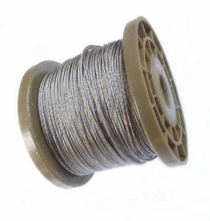 4mm 304 soft stainless steel wire rope clothesline lifting 7*19 Rope