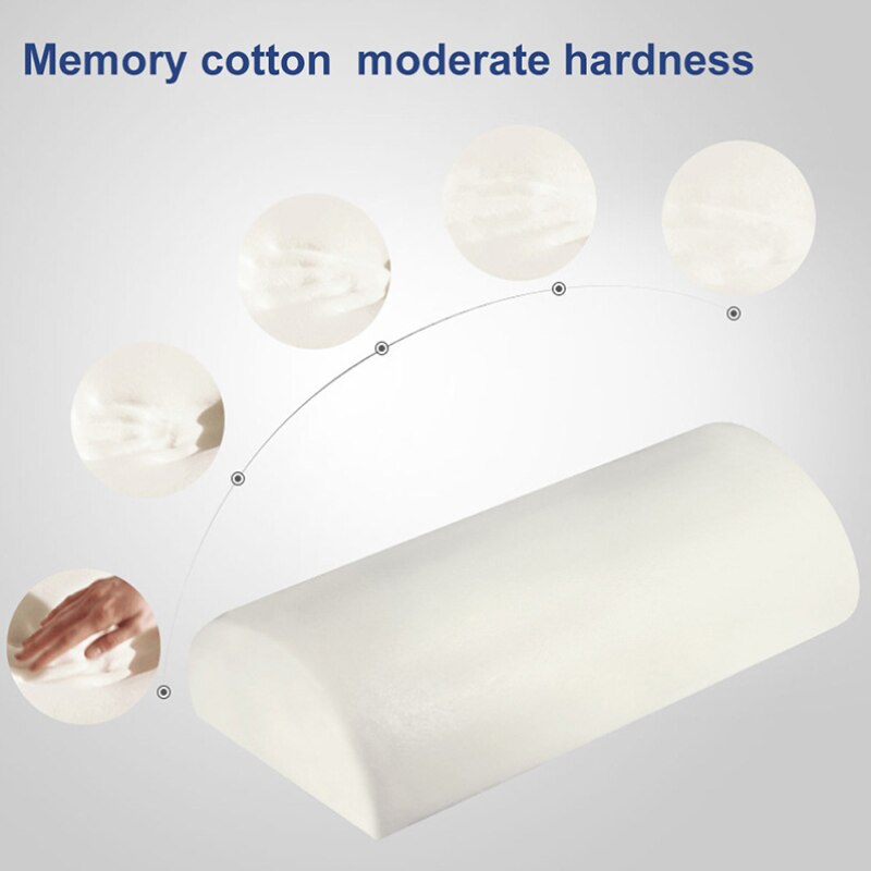 Half Moon Bolster Semi-Roll Kussen Enkel Ondersteuning Lumbale Hals Pijnbestrijding Memory Foam Pad Reizen outdoor Kussen