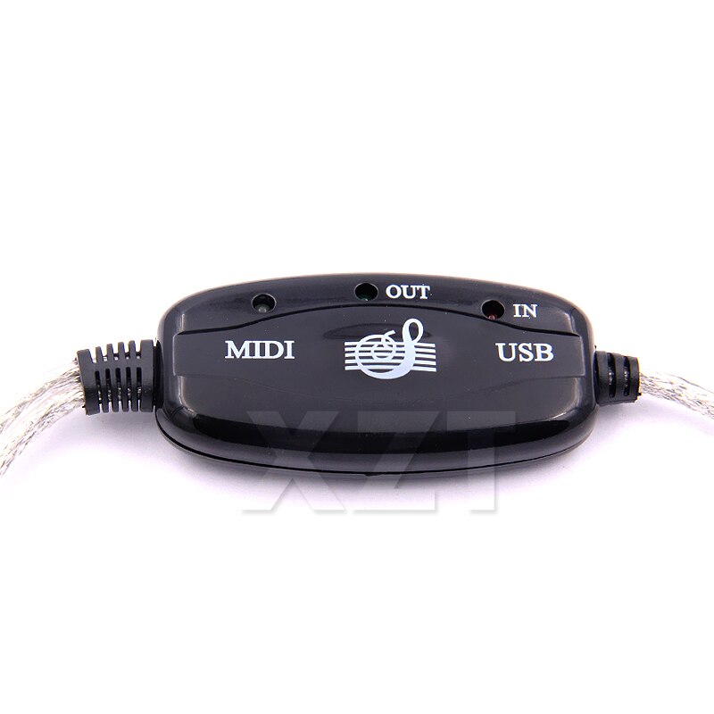 Kabel USB IN-OUT Konwerter MIDI z komputera na elektroniczną klawiaturę muzyczną z adapterem LED do komputera z systemem Windows 7