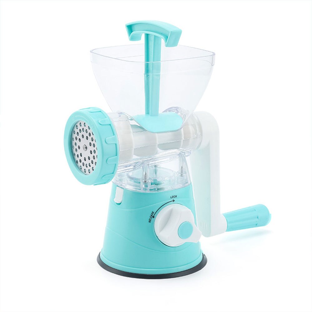 Household Enema Tool Meat Grinder Manual Processors Food Mincer Kitchen Machine Sausage Maker Stuffer Vegetable Chopper Blender: blue