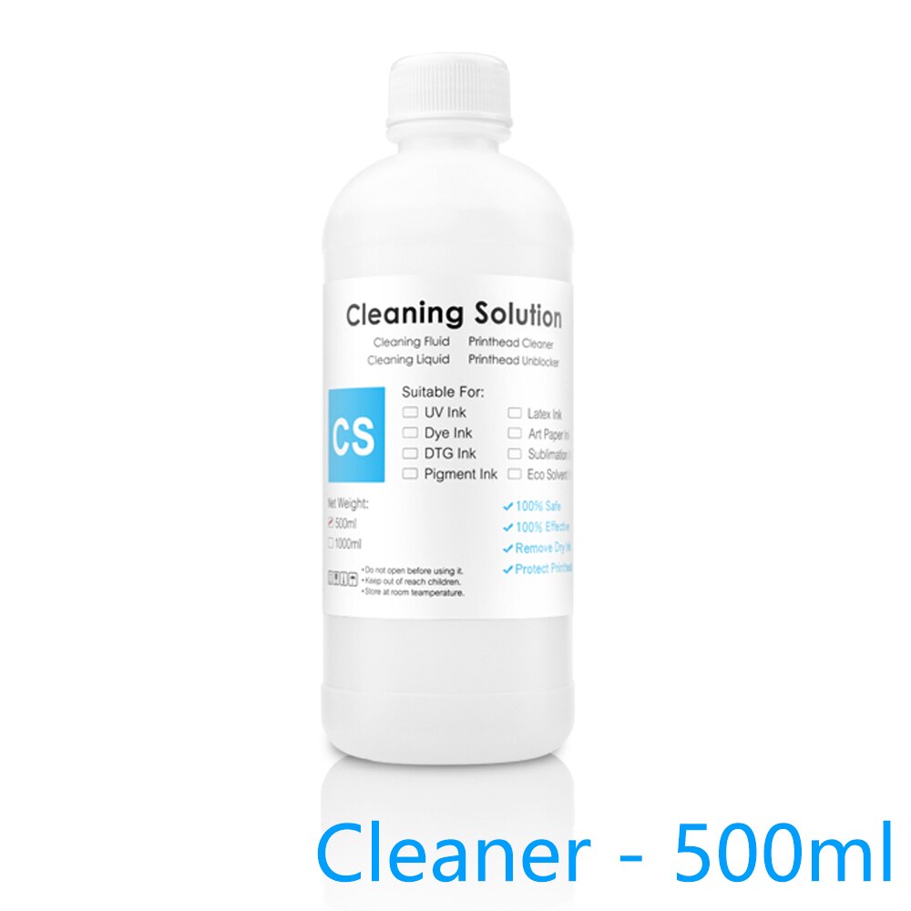 Dtf Inkt Cleaning Oplossing Vloeistof Voor Dtf (Directe Overdracht Film) printer Printkop Buis Schoonmaken (3 Capaciteit Opties): Cleaner-500ml