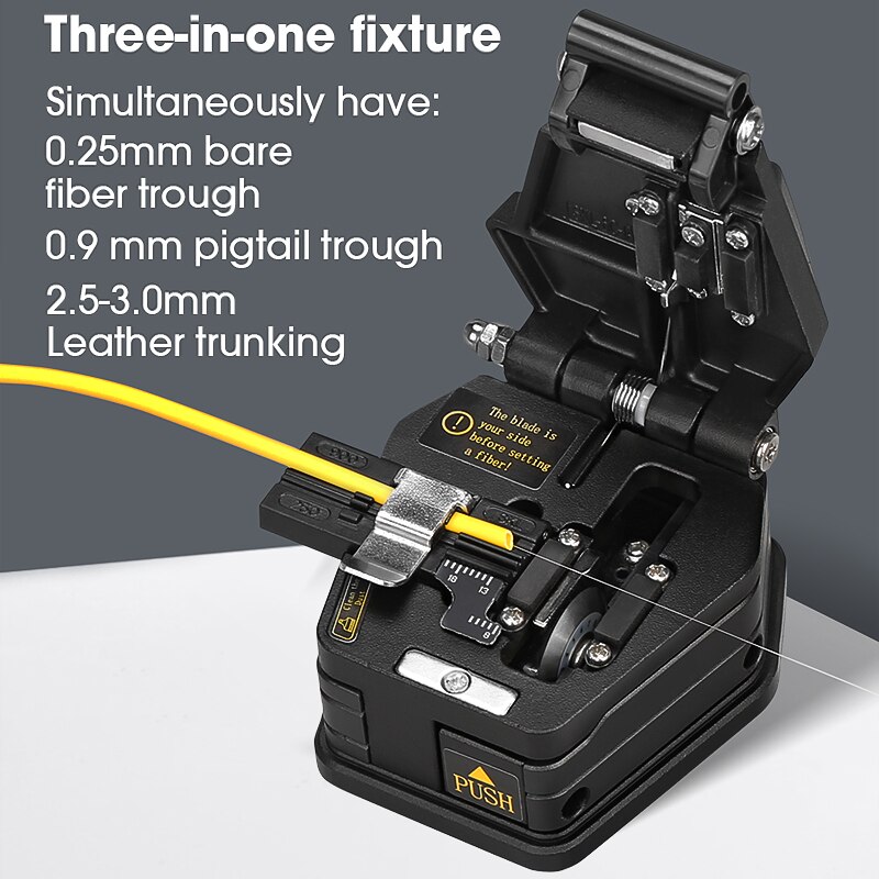 Fiber cleaver AUA-6C cable cutting knife FTTH fiber optic clipper tools cutter High Precision Fiber Cleavers 16 surfacece cutelo