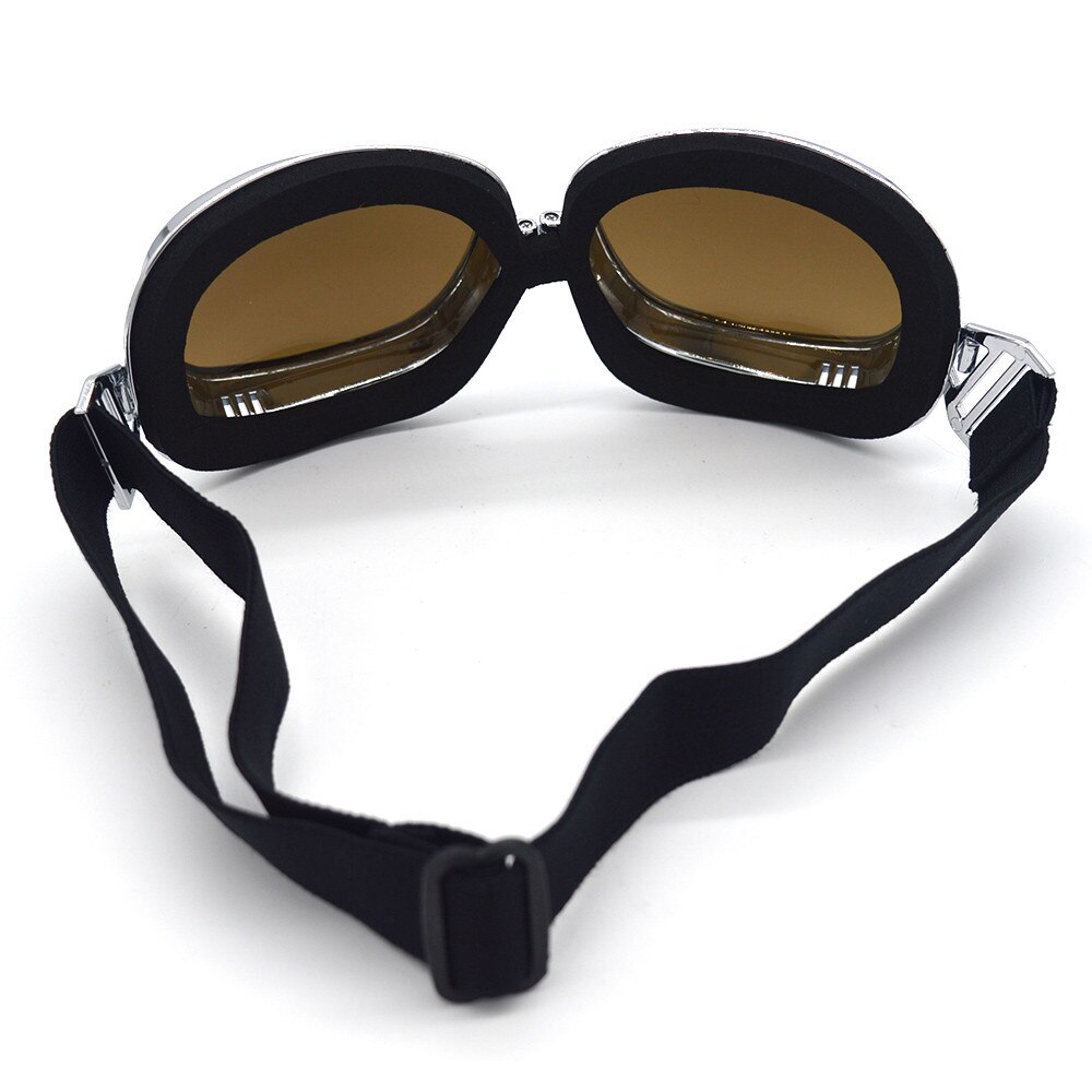 Mooreaxe goggles glasögon för harley motorcykel vintage half face jet hjälm steampunk pilot stil glasögon vindtät