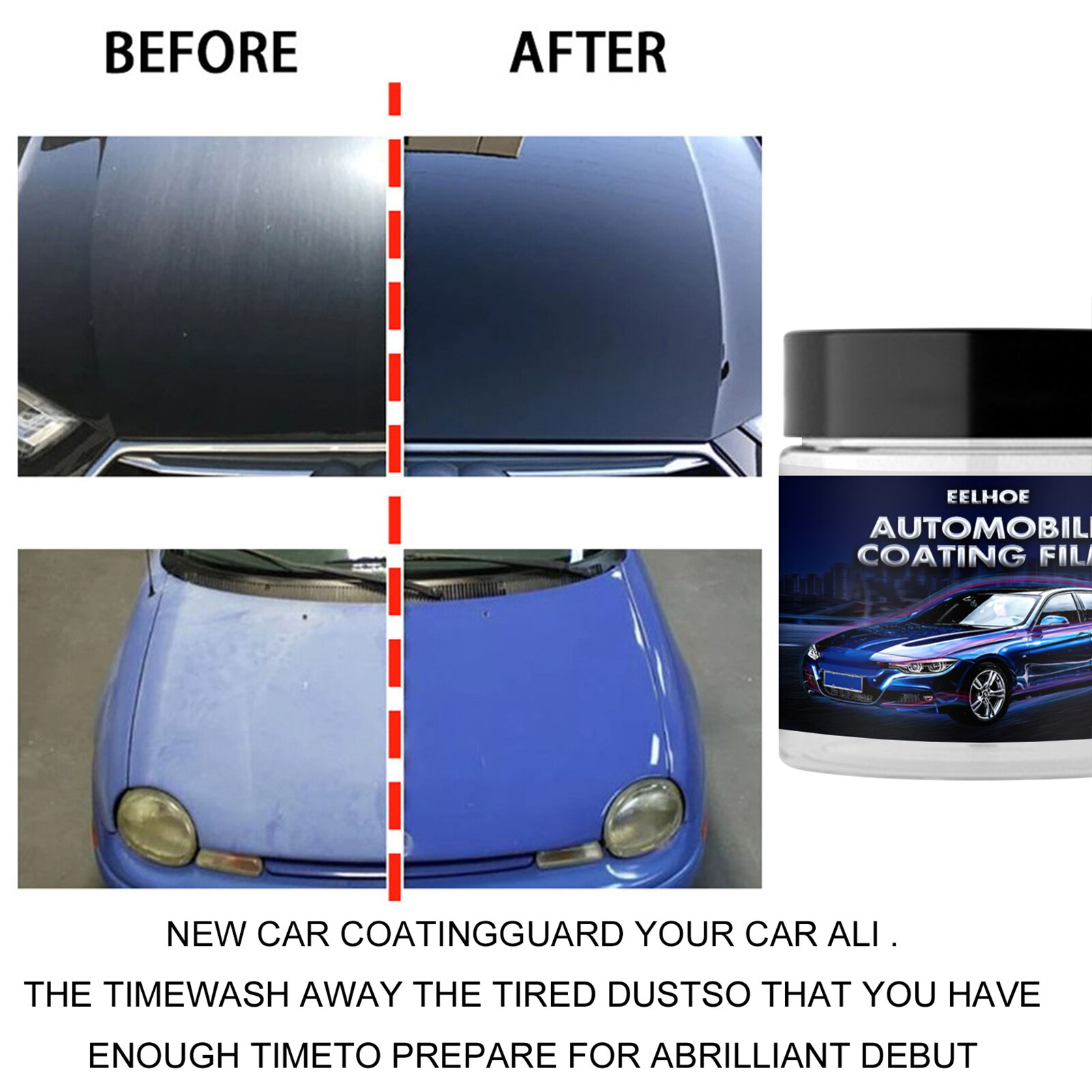 Auto Reparatie Wax Crystal Plating Set Hard Glossy Carnaubawas Paint Care Coating Kleine Kras Reparatie Onderhoud Met Spons Handdoek