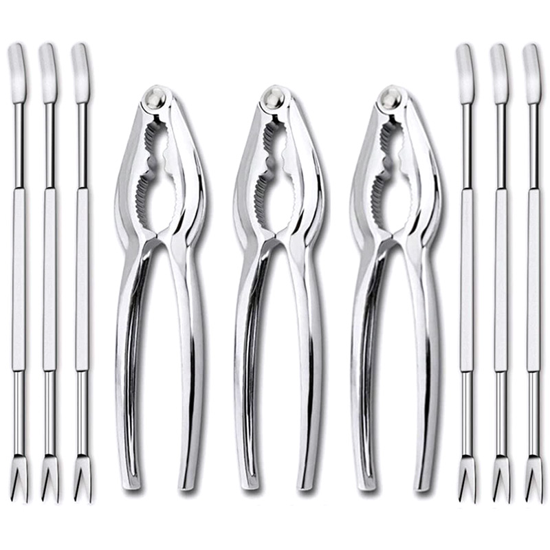 Seafood Crackers Tools Nutcrackers Set, Crab Nut Lobster Opener Shellfish Lobster Leg Sheller Kitchen Kits 9 Pack: Default Title
