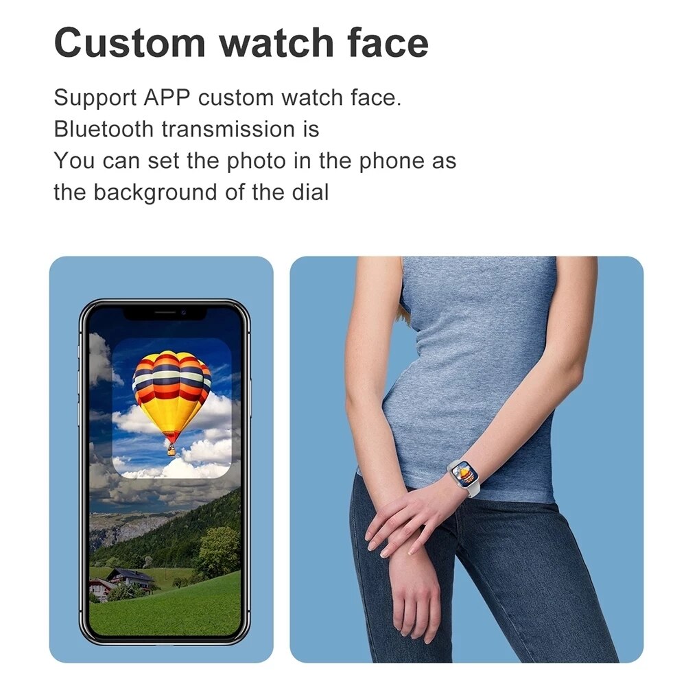 Original IWO X7 Smart Watch Series 7 Bluetooth Call Heart Rate Blood Pressure DIY Dial Men Ladies Smart Watch for ios Android