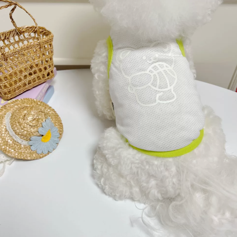 Camiseta para perros, chaleco para mascotas, ropa de primavera y verano para perros, camiseta interior para perros de oso sólido, camisas para cachorros de Chihuahua Bichon, disfraz para perros y niñas: M / YELLOW