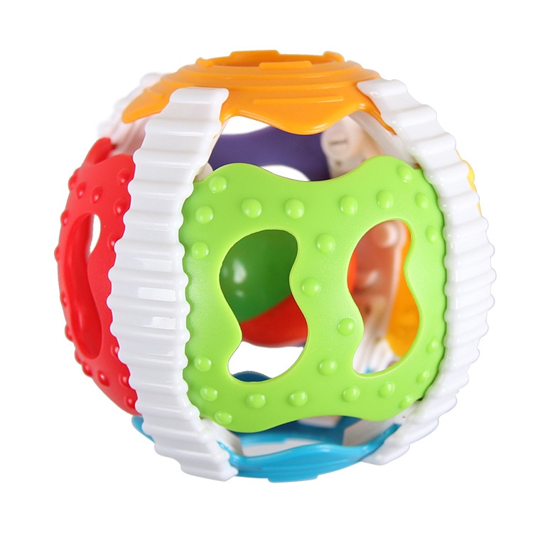 Hand Bell Ball Rattles Baby Early Educational Toys Colorful Soft Plastic Preschool Tools Funny Games