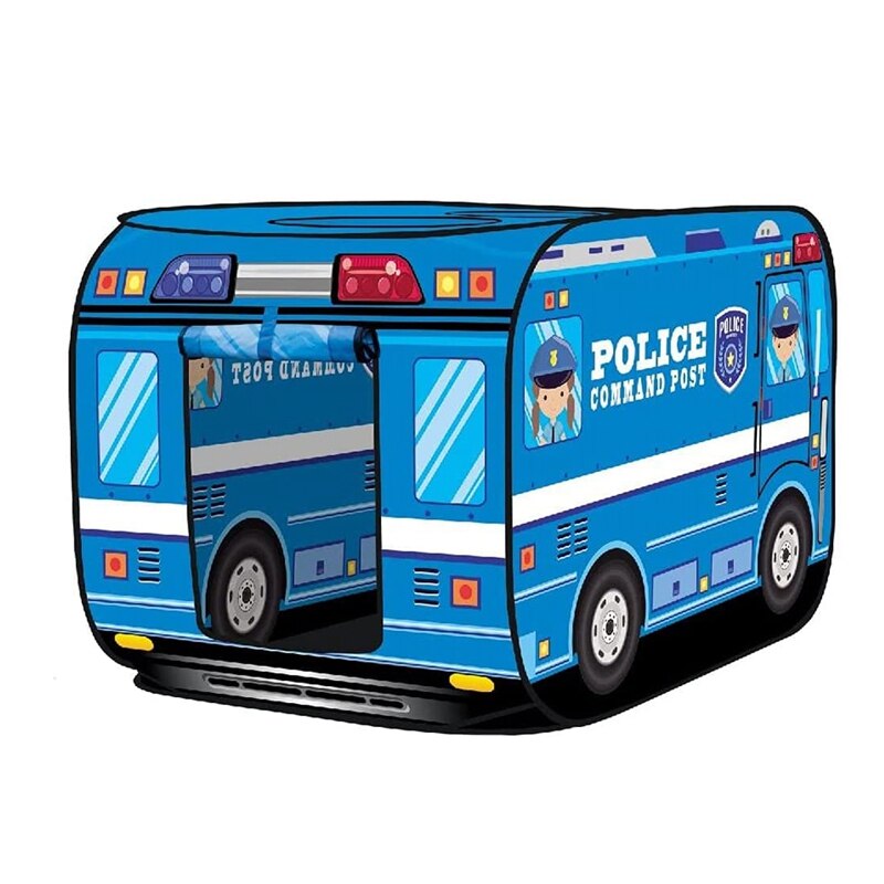 Politie Truck Kids Play Tent Kinderen Spelen Tent Opvouwbare Indoor En Outdoor Speelhuisje Voor Kinderen Peuters Jongens Meisjes: Default Title