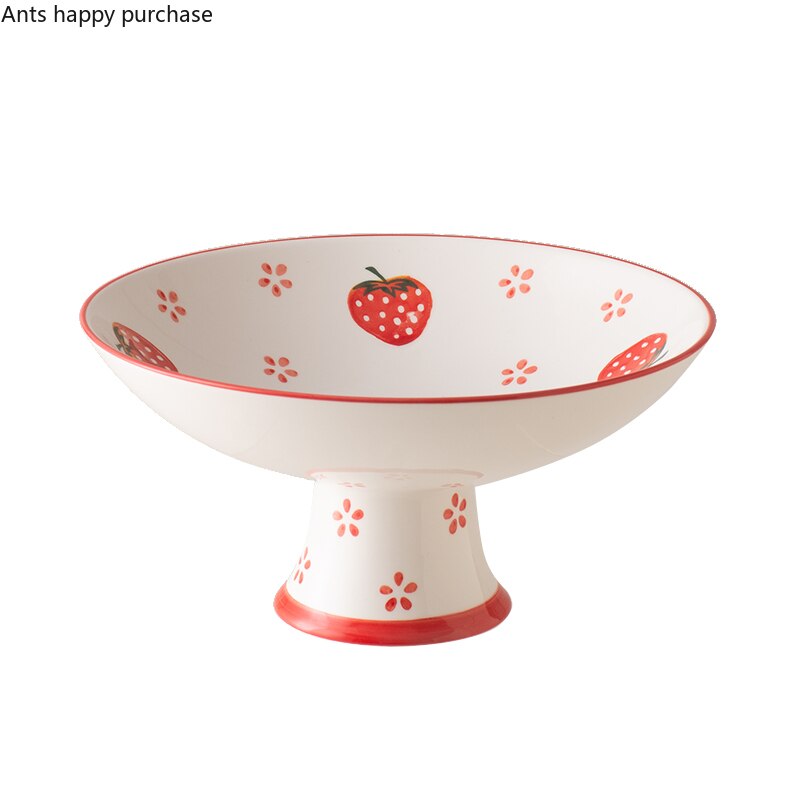 Assiette à fruits créative en céramique, grande assiette à fruits créative en céramique, assiette à gâteau de Dessert domestique, assiette de stockage de fruits secs, ustensiles de cuisine en porcelaine