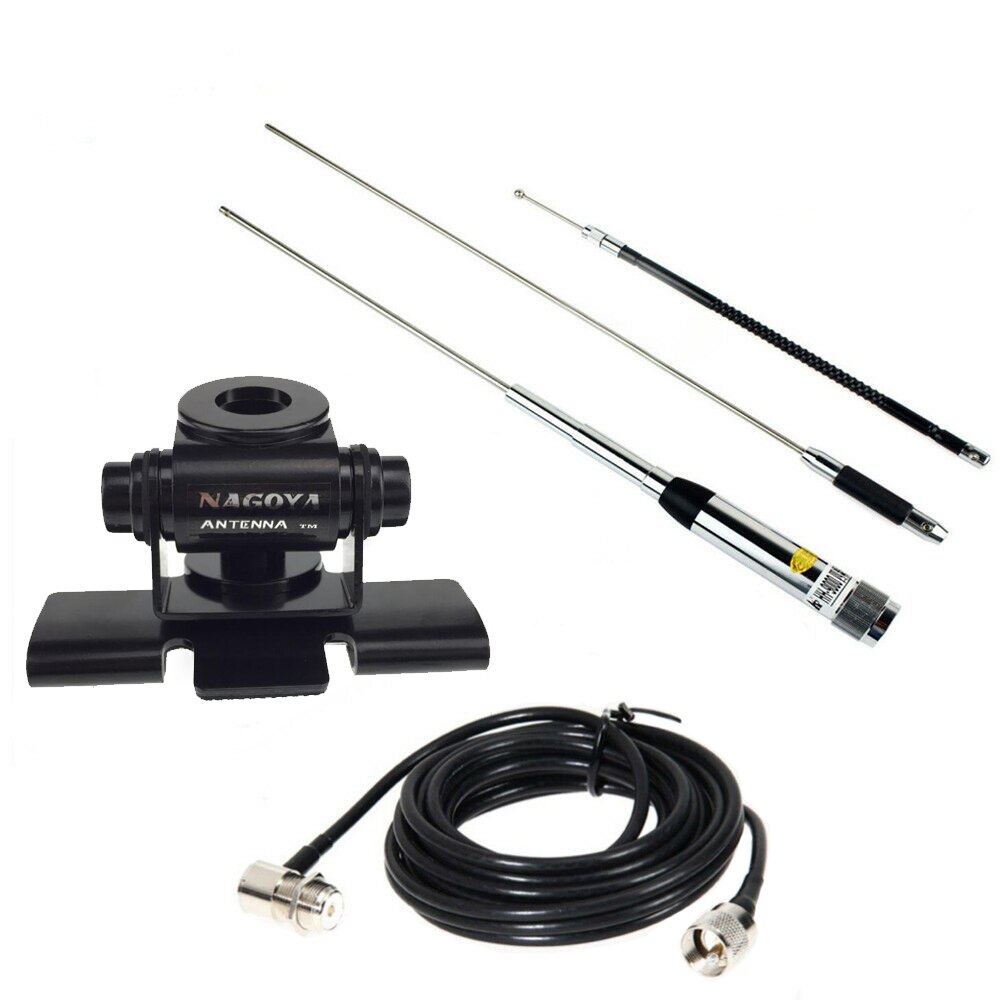 Quad band walkie talkie antenne hh -9000 29.6/50.5/144/430 mhz til tyt th -9800 mobilradio: Sort klipsæt