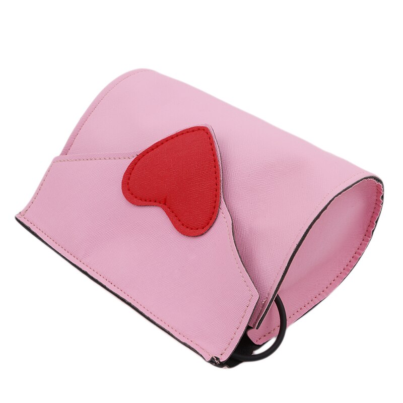 Kjærlighets hjerte mønster kvinner pu lærvesker budbringer bag mini skulderveske 3 farger