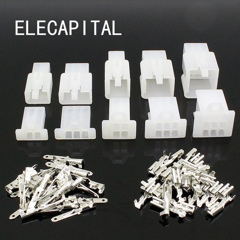 Connecteur de fil électrique automobile, 10 broches, 2.8mm, 1/2/3/4/6/9mm, Kits de fiches mâles et femelles, pour moto, vélo et voiture