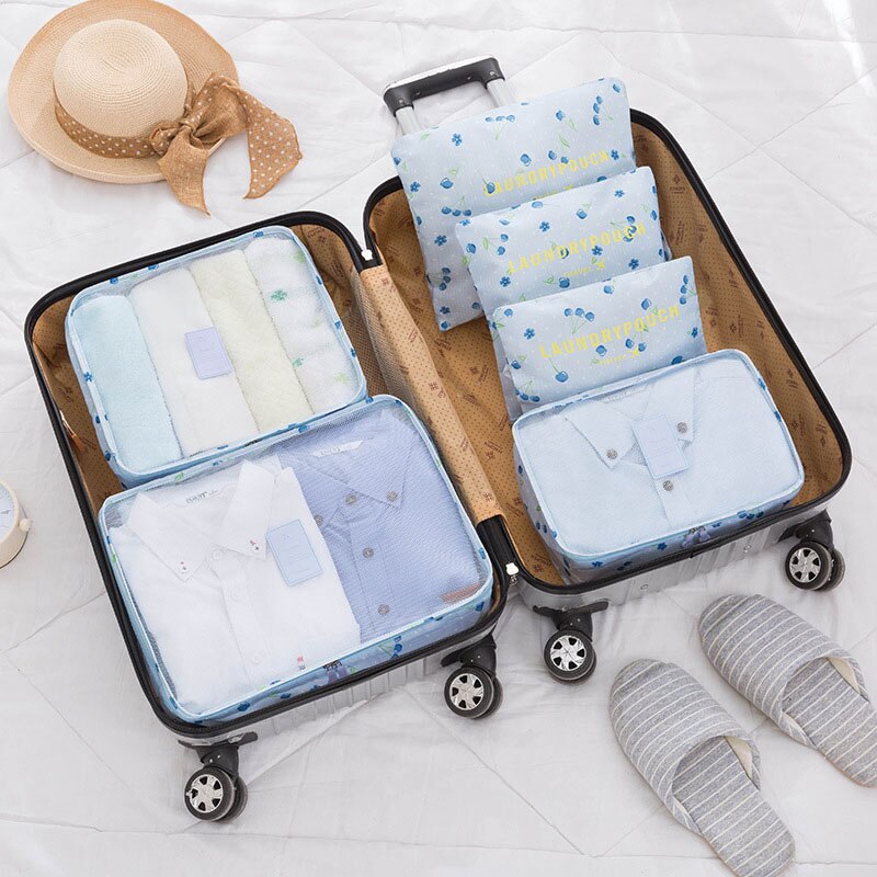 6/ PCS Travel Storage Bag Clothes Tidy Organizer Suitcase Pouch Travel Bag Case Shoes Packing Cube Bag luggage bag