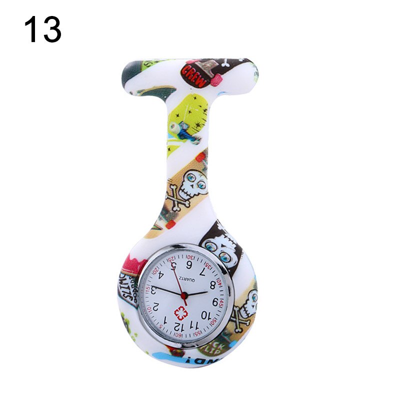 Silikon Silikon Krankenschwestern Uhr Brosche Tunika fob Tasche Edelstahl Zifferblatt Uhren TY66