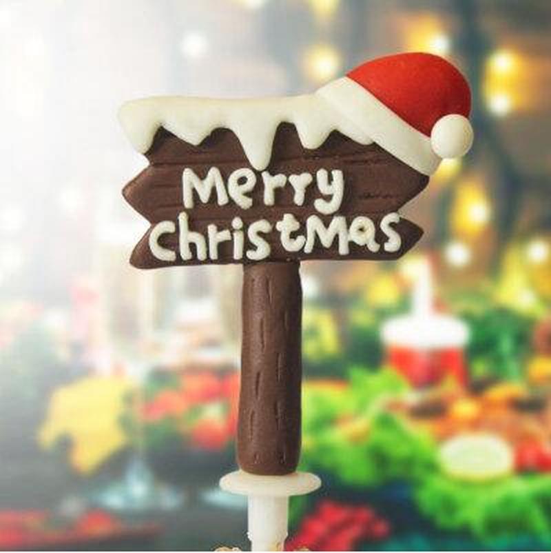 Kerst taart decoratie plug-in kerstboom elanden topper cake kerstcadeau partij decoratie bruiloft cake topper 1pcs