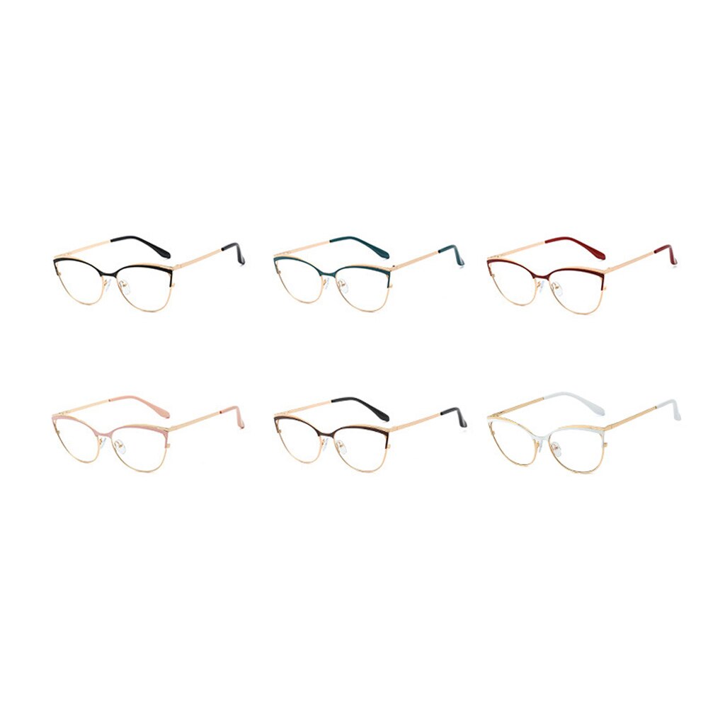 Kachawoo cat eye glasses frame women metal eyeglasses optical glasses female gold black pink ladies item