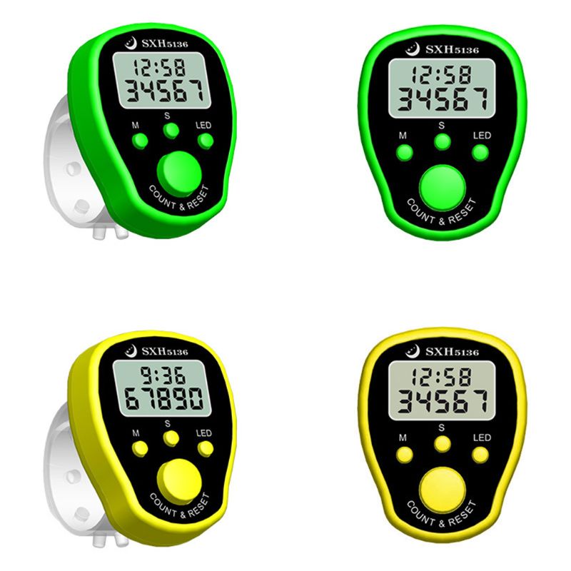 Finger Counter Clock LCD Electronic Digital Tally Counters with Time & Backlight