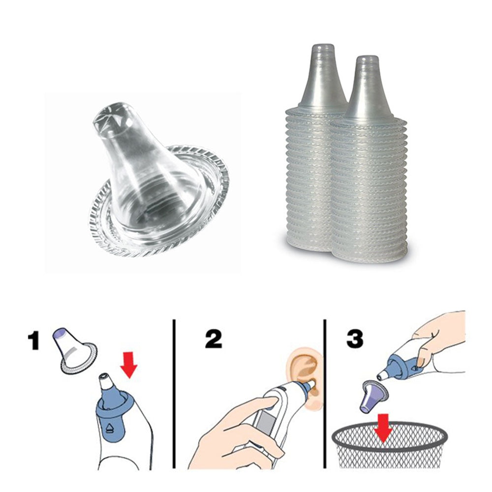 Oorthermometerhoesje vervangende lensfilters sonde braun thermoscan met 20 stuks herbruikbare babythermometerhoesjes