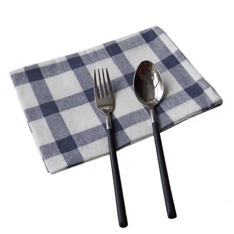 6 stk/parti editerran stof bord serviet stribe hjem bryllup fest køkken fade servietter bord dekorativt lommetørklæde håndklæde: G