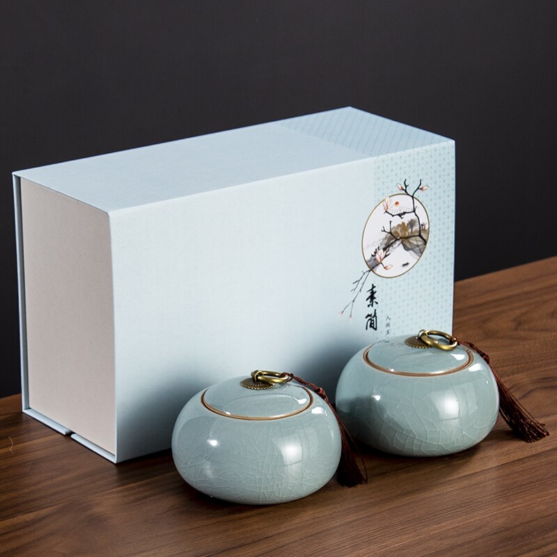 Creamic-caja de té con latas organizadoras, recipiente pequeño para café, té y café, almacenamiento de azúcar, AB50CY